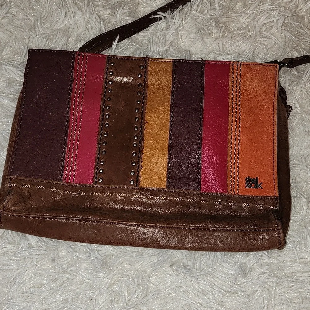 The Sak  Multi Colored Leather 3-way Demi Clutch Crossbody Shoulder Bag